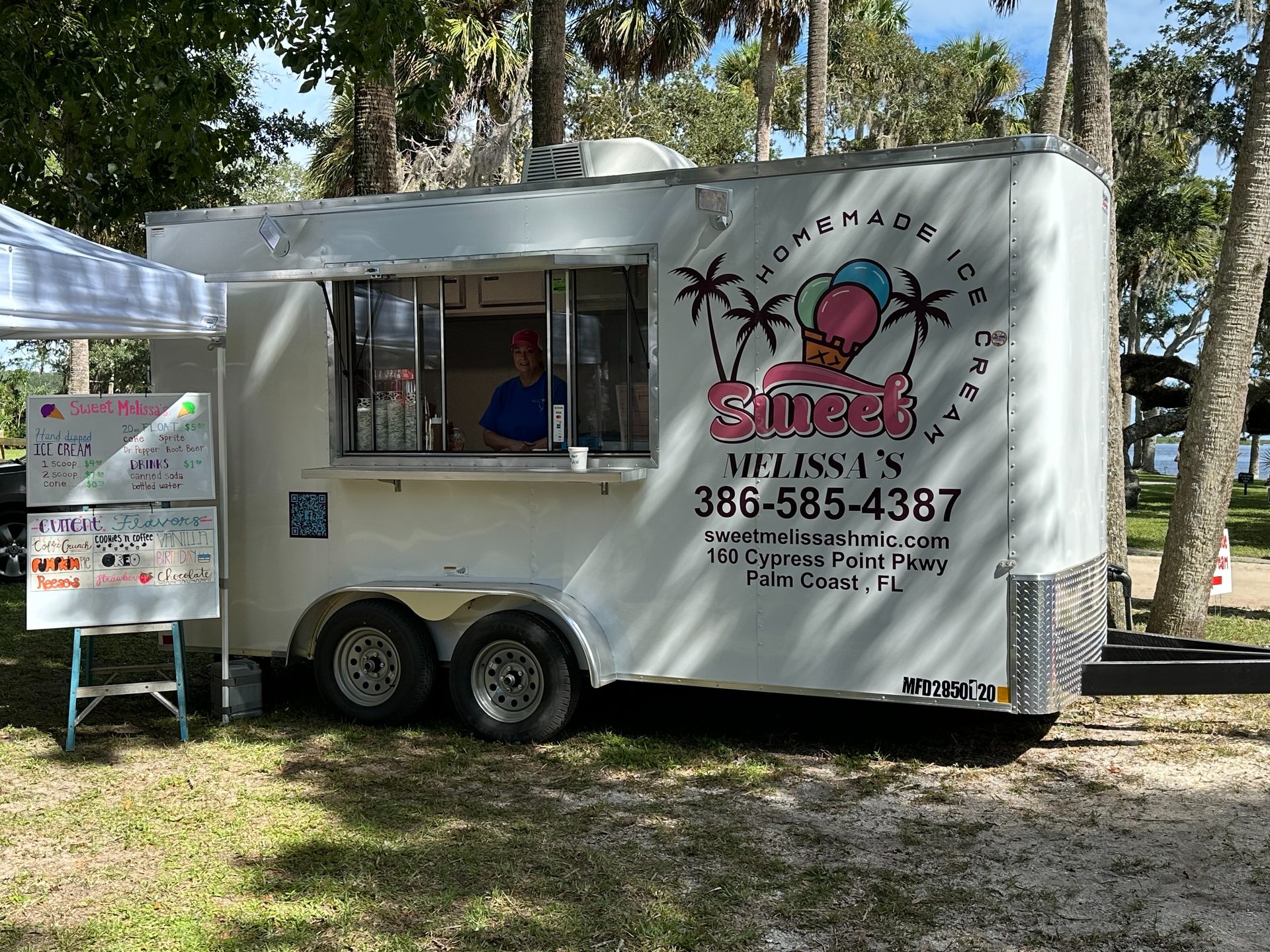 Sweet Melissa's ice cream trailer